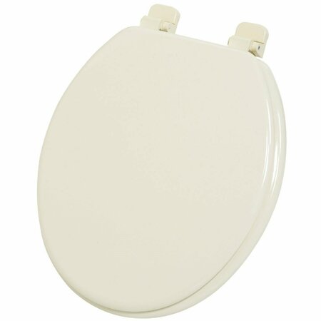 HOME IMPRESSIONS Round Closed Front Bone Wood Toilet Seat WMS-17-B-B